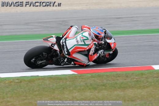 2010-06-26 Misano 1305 Rio - Superbike - Qualifyng Practice - Leon Camier - Aprilia RSV4 Factory